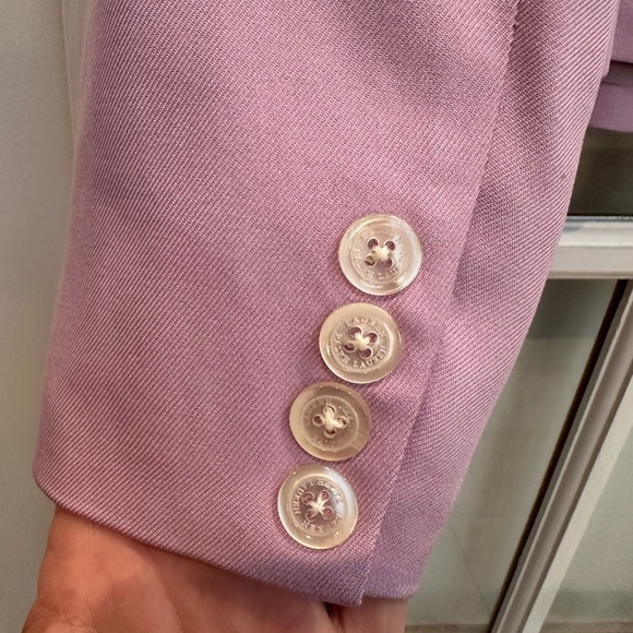 LRL Ralph Lauren Women's Light Lilac Lavender 100% Silk Blazer Jacket Size 4 S - Picture 13 of 13